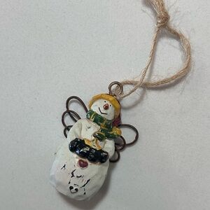 Snowman Ornament with Scarf K